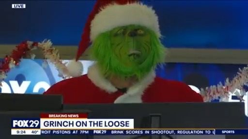 The Grinch is on the loose in the FOX 29 newsroom